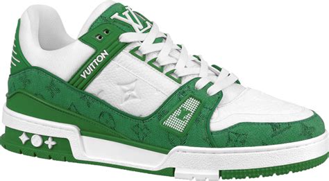 lv sneakers white green|lv white sneakers price.